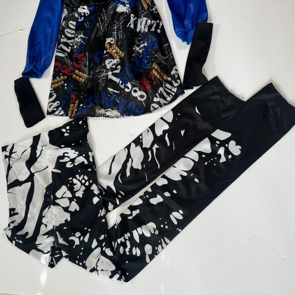 Disney Descendants Evie Deluxe Costume Kids Size 7-8 Jacket Dress Leggings Set
